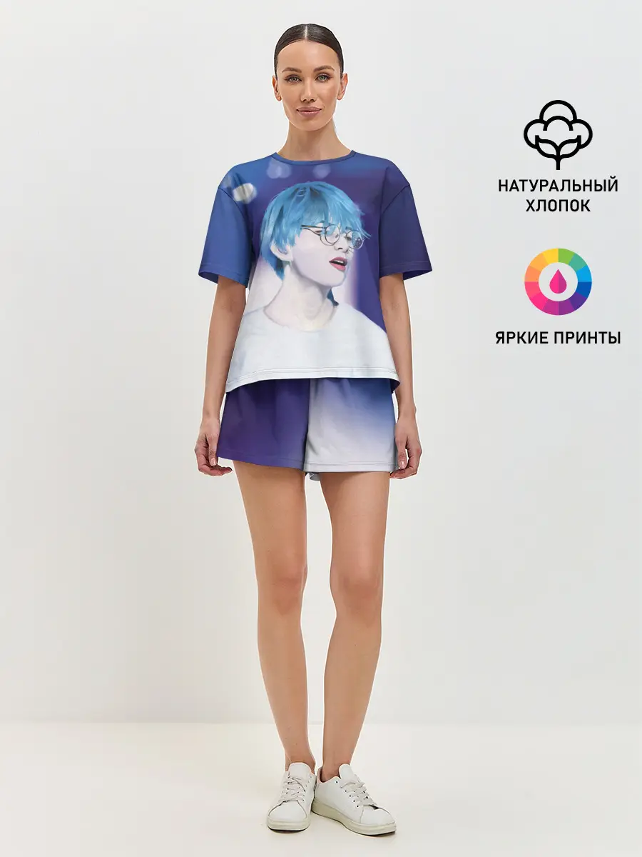 Женская пижама с шортами / BTS Blue