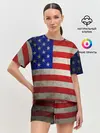 Женская пижама с шортами / Американский флаг