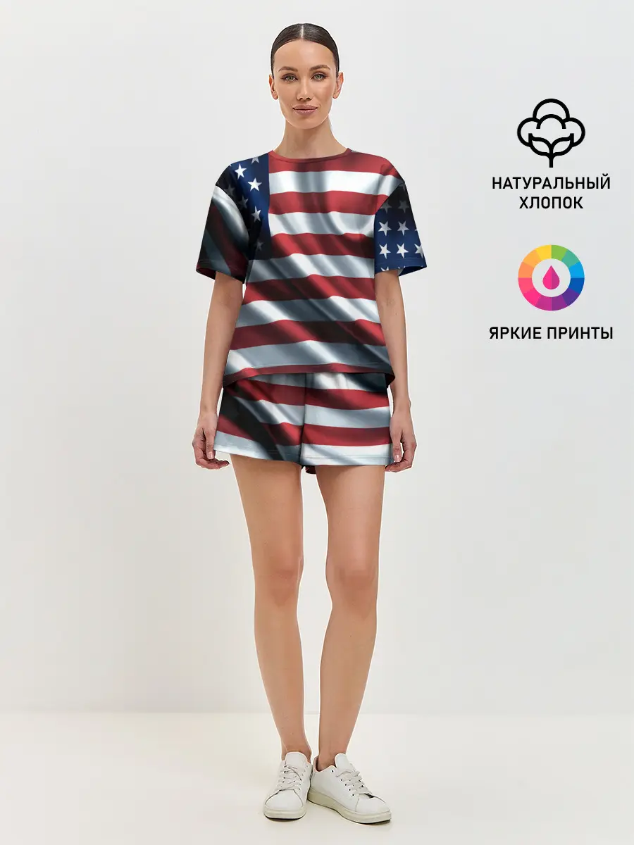 Женская пижама с шортами / Символика Америки