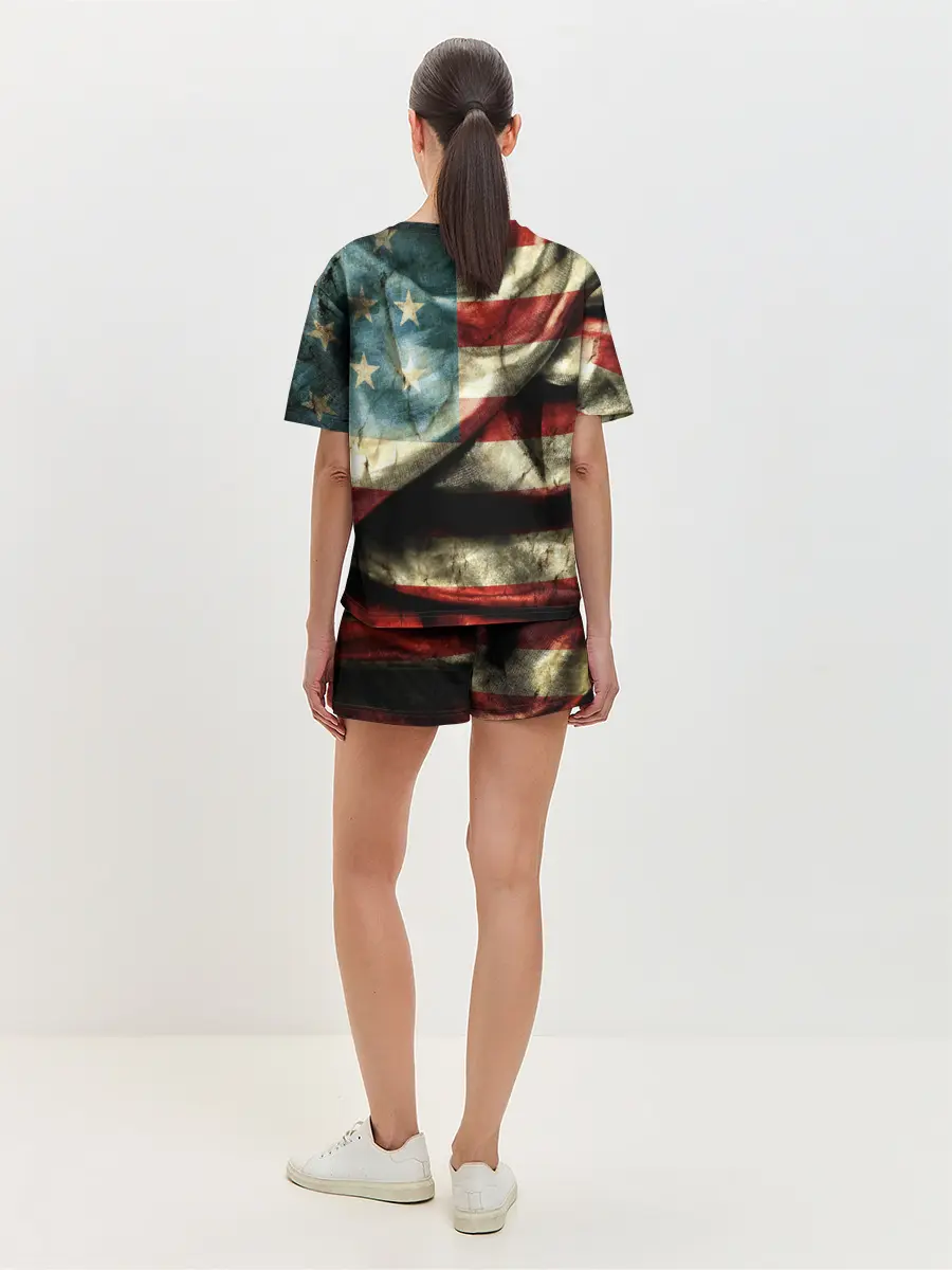 Женская пижама с шортами / USA 3D