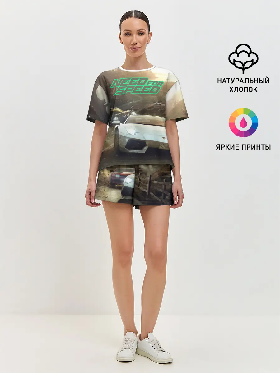 Женская пижама с шортами / Need for Speed