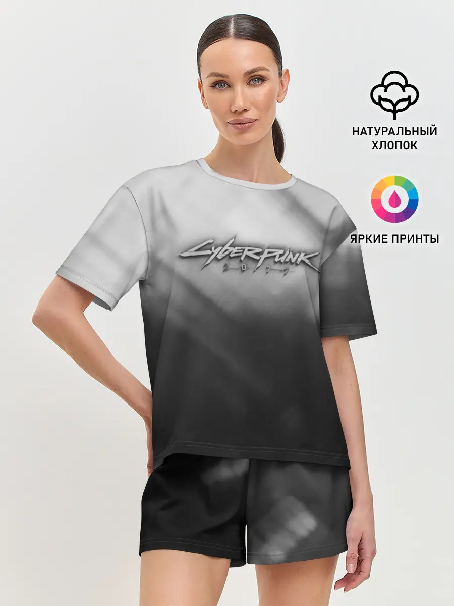 Женская пижама с шортами / CYBERPUNK 2077