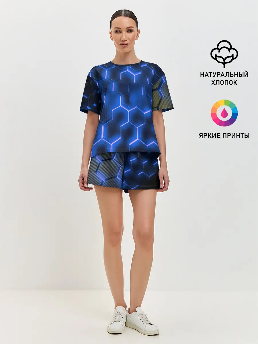 Женская пижама с шортами / НЕОНОВАЯ БРОНЯ