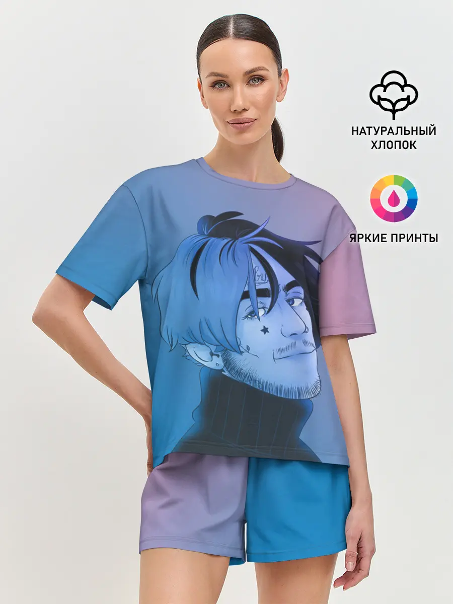 Женская пижама с шортами / Lil Peep Colors
