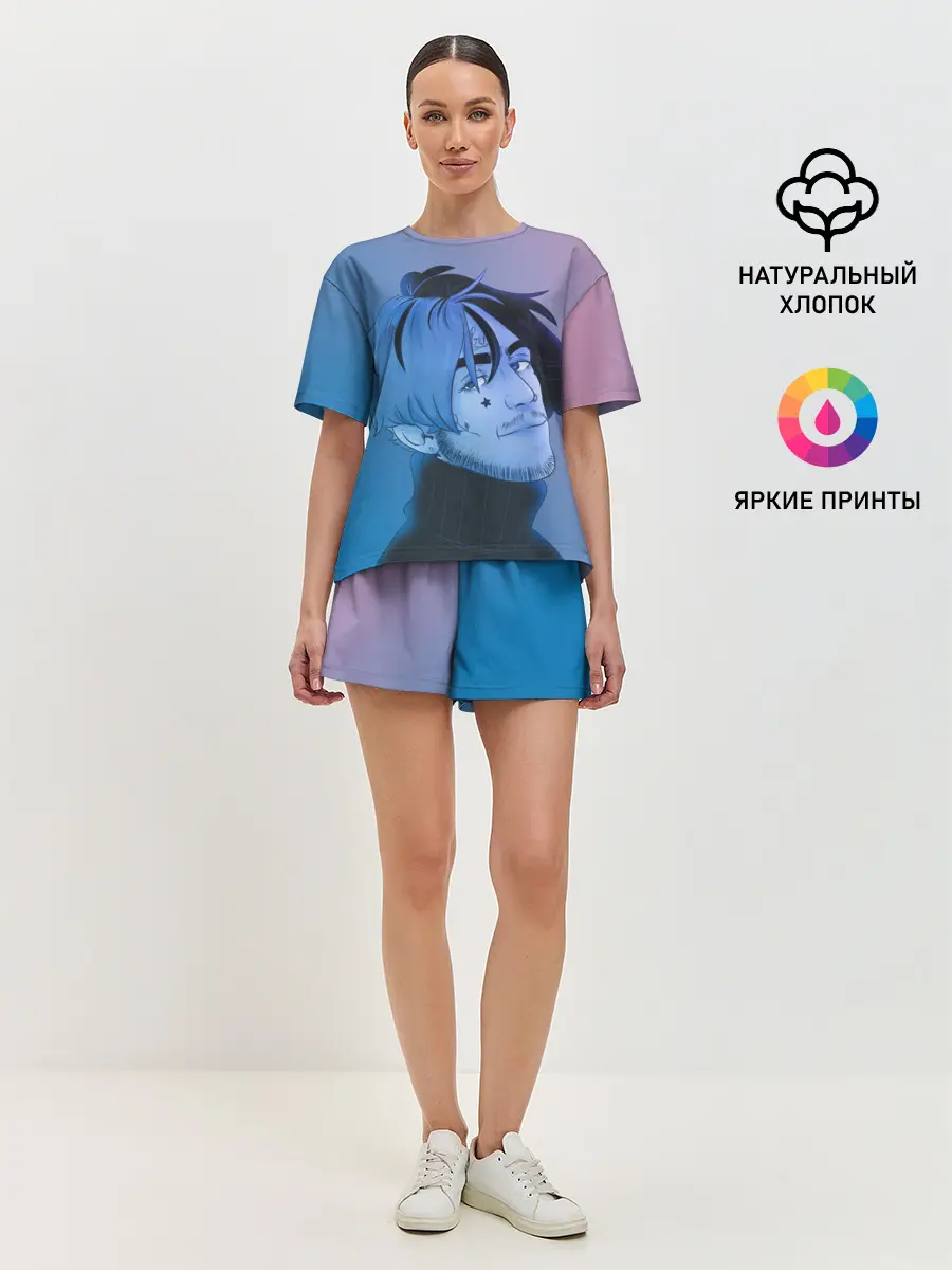 Женская пижама с шортами / Lil Peep Colors