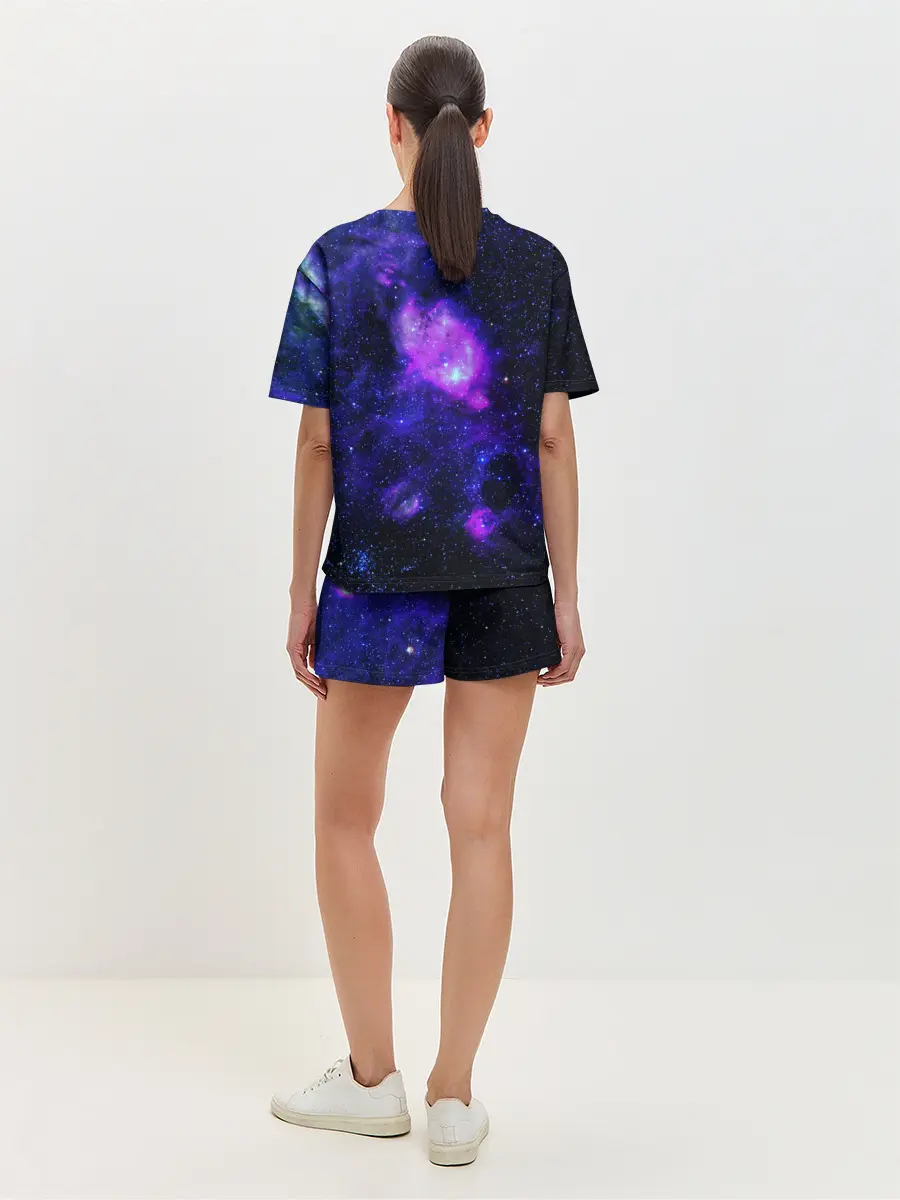 Женская пижама с шортами / Космос