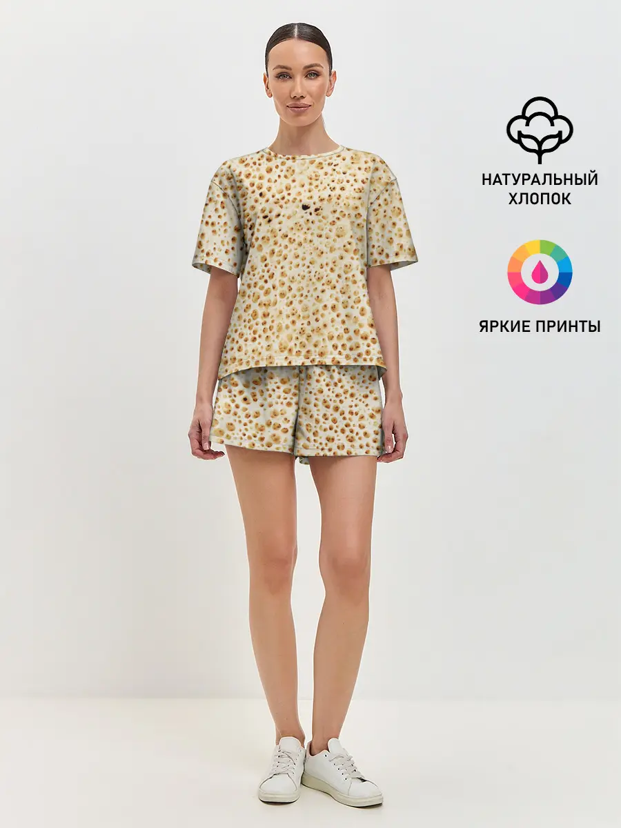 Женская пижама с шортами / Блин