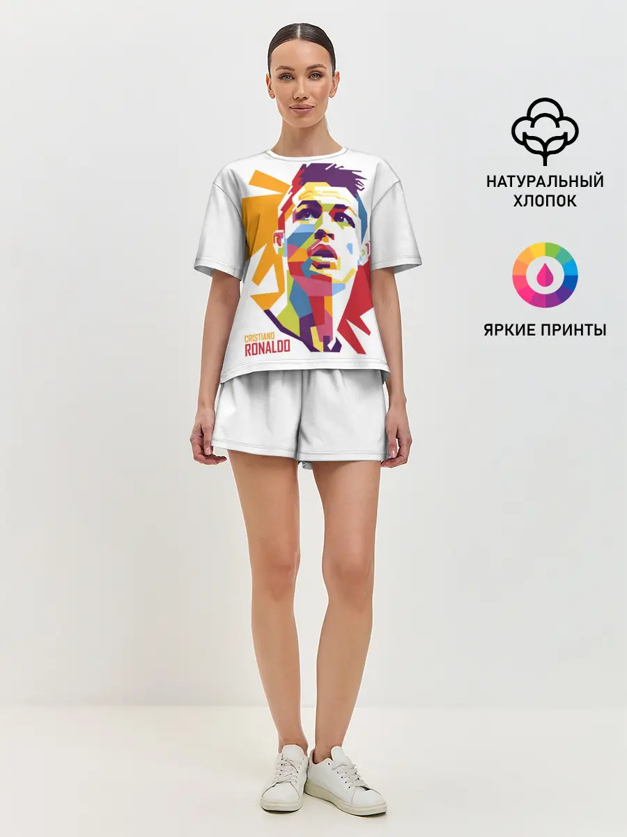 Женская пижама с шортами / Криштиану Роналду