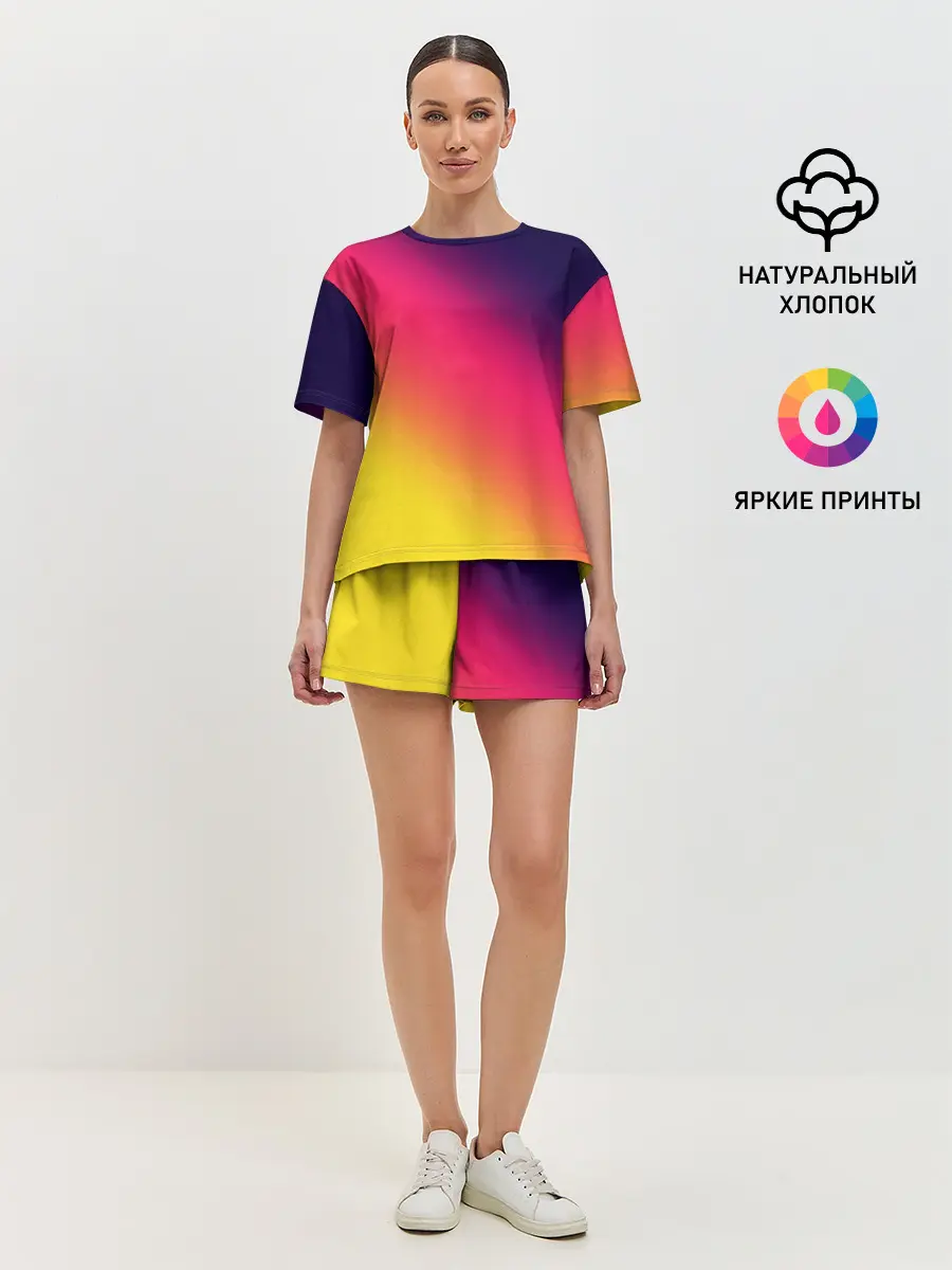 Женская пижама с шортами / Градиент