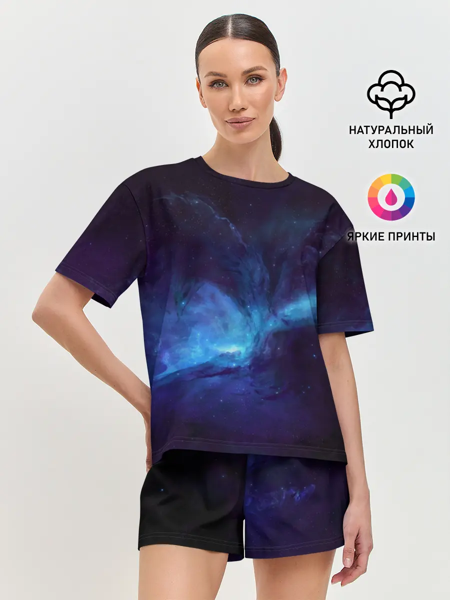 Женская пижама с шортами / Cosmos