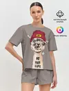 Женская пижама с шортами / llama