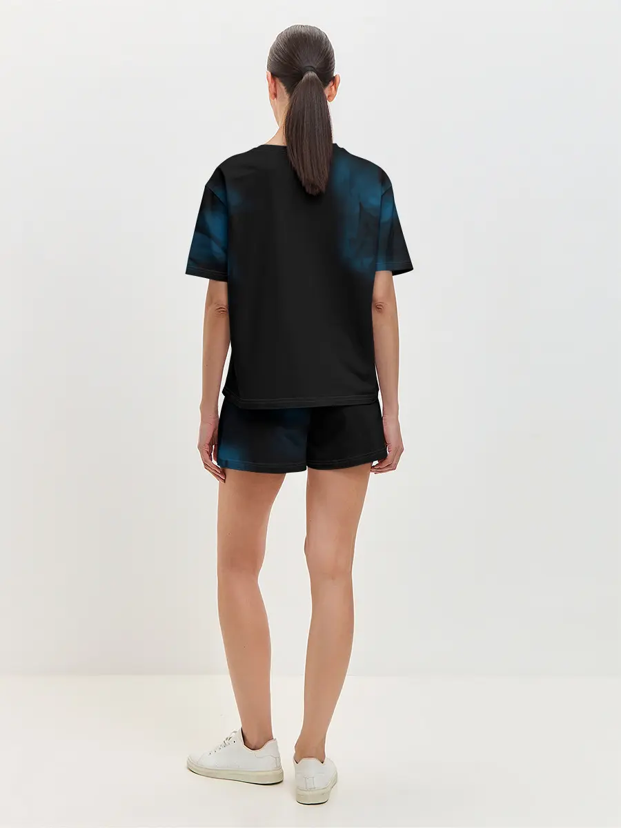 Женская пижама с шортами / Синий Сайтама