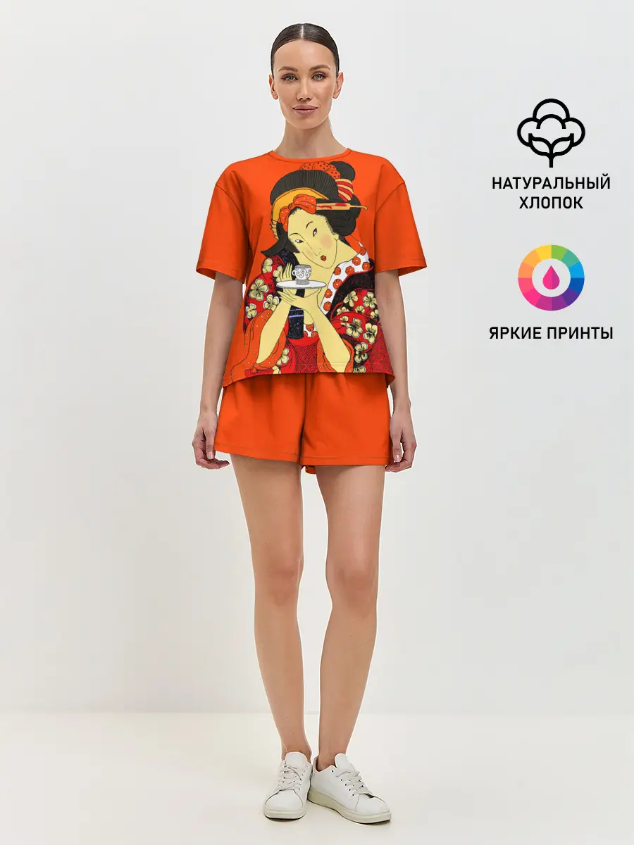 Женская пижама с шортами / Японка