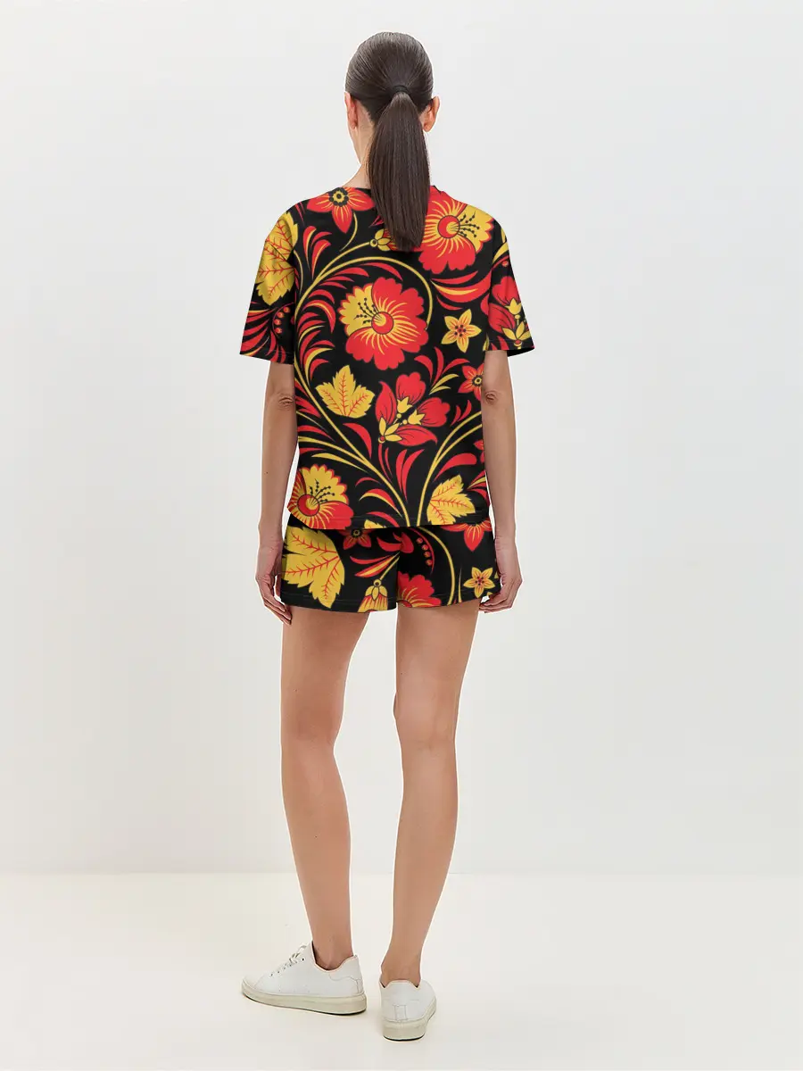 Женская пижама с шортами / Хохлома