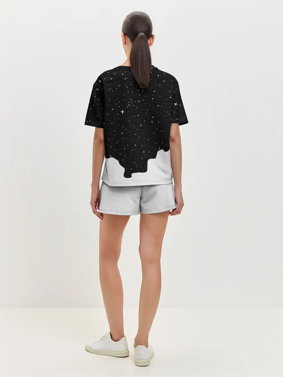 Женская пижама с шортами / Космический Кот