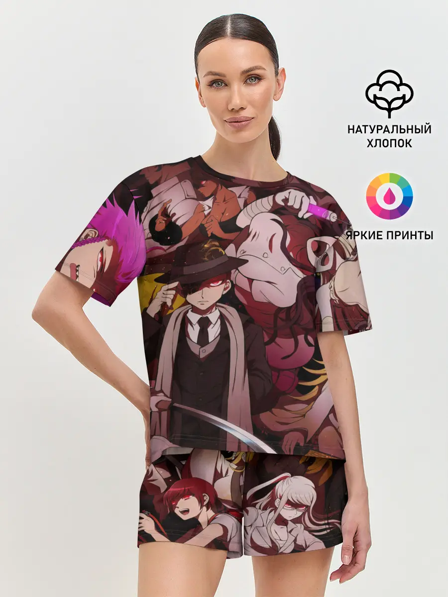 Женская пижама с шортами / danganronpa perso