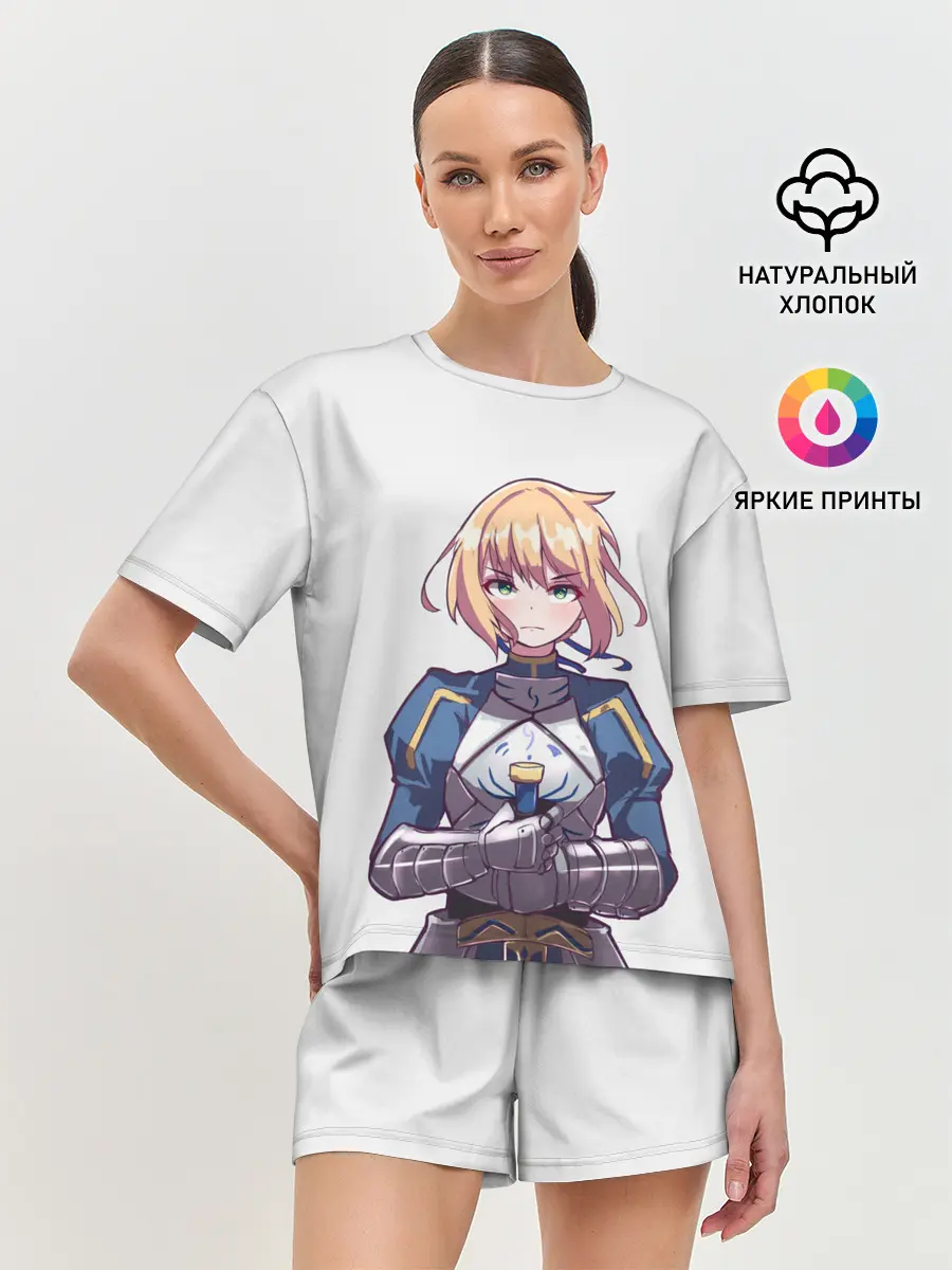 Женская пижама с шортами / Девушка рыцарь