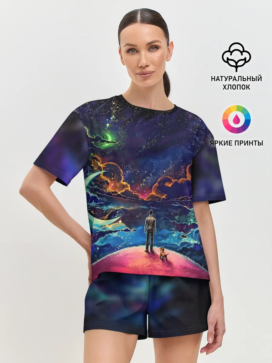 Женская пижама с шортами / Арт