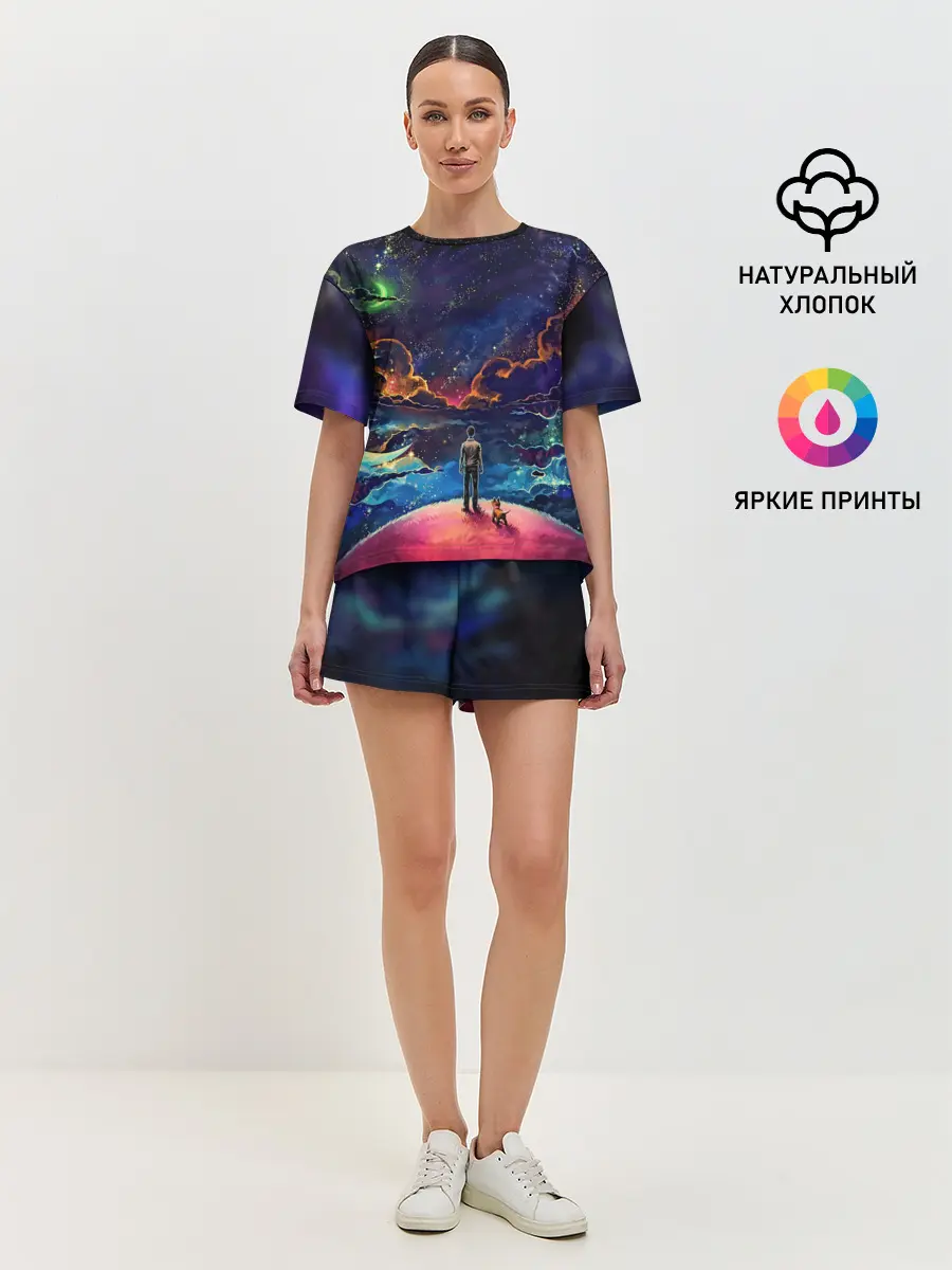 Женская пижама с шортами / Арт