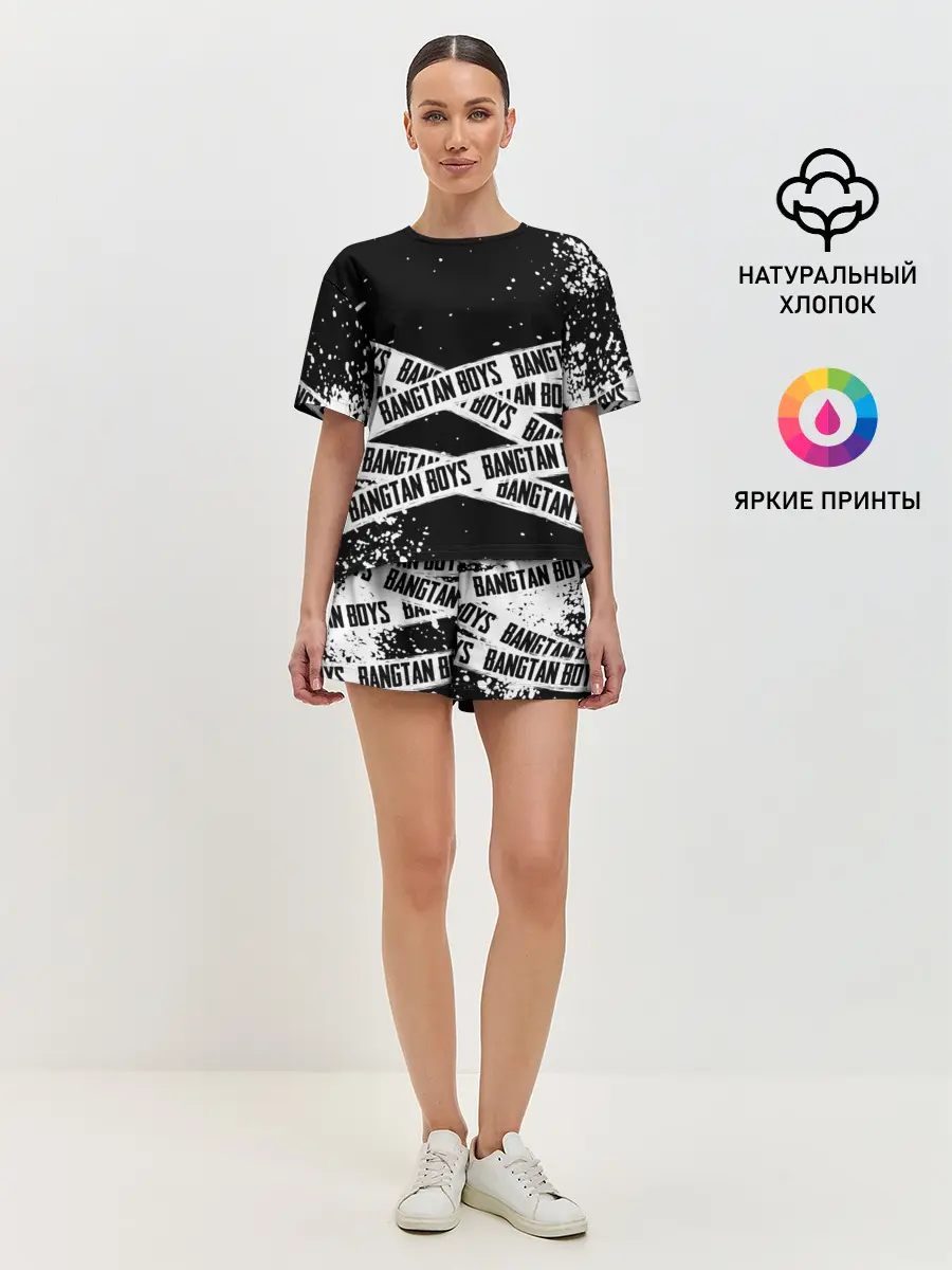 Женская пижама с шортами / BTS / БТС