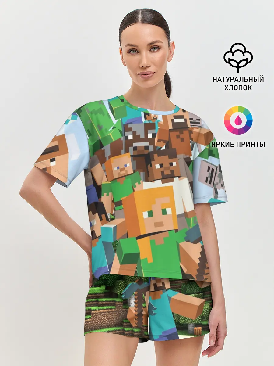 Женская пижама с шортами / MINECRAFT