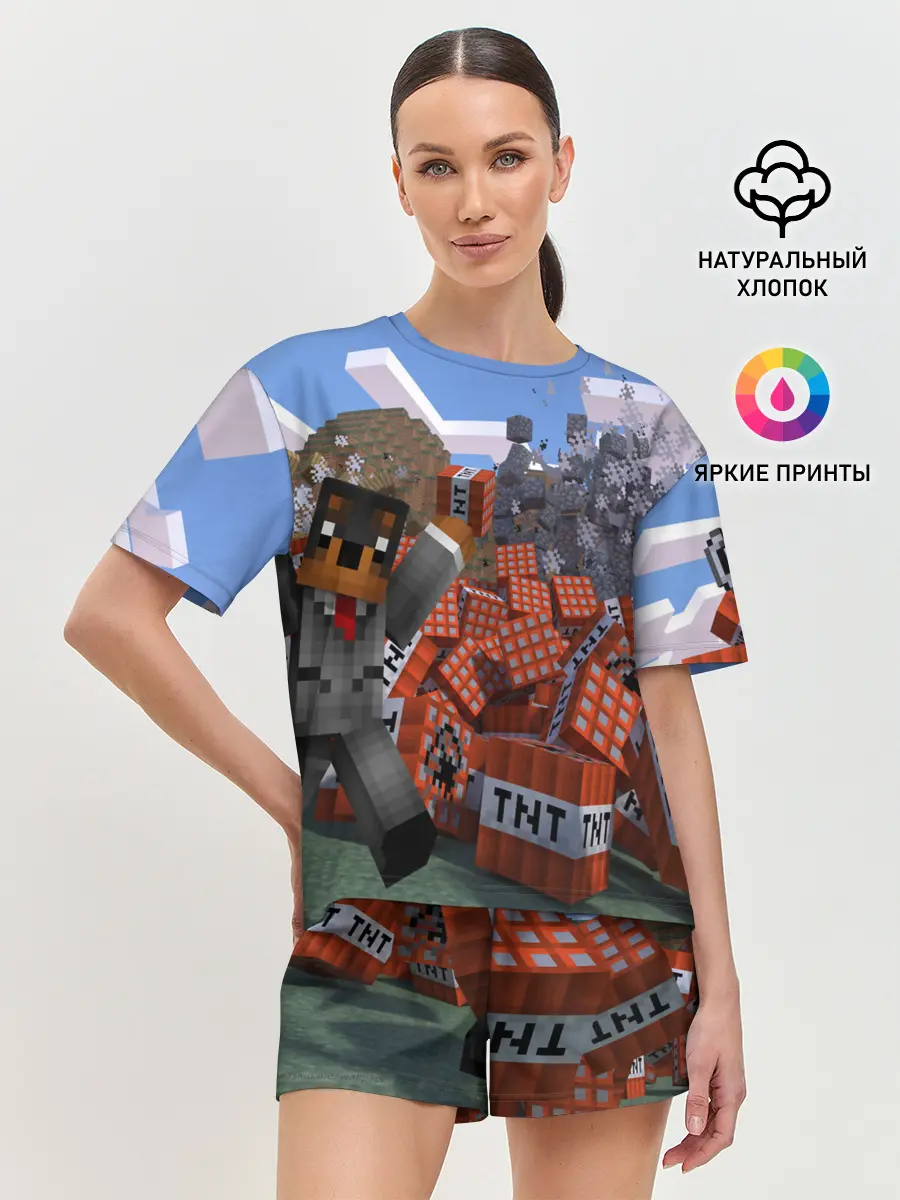 Женская пижама с шортами / MINECRAFT
