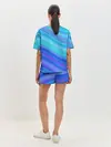 Женская пижама с шортами / Абстракция. Влны.