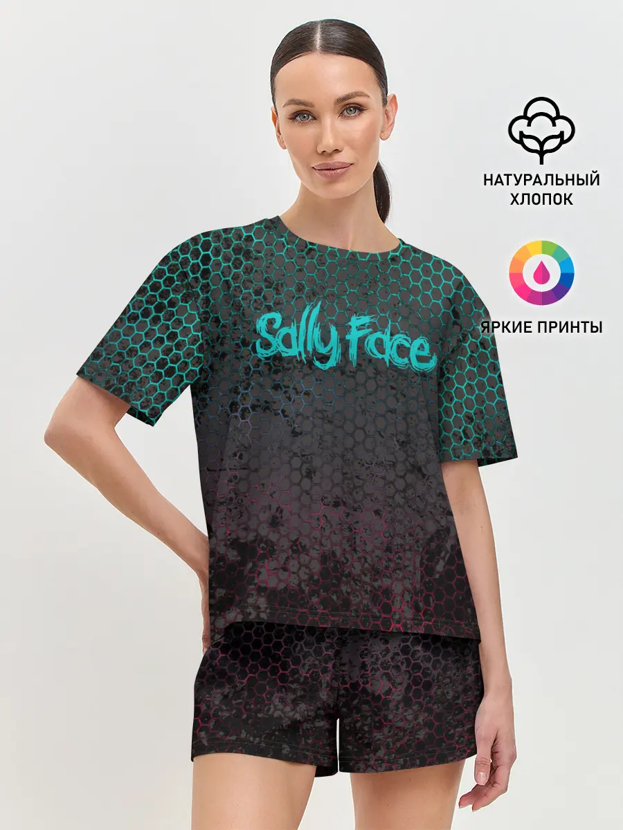 Женская пижама с шортами / SALLY FACE.