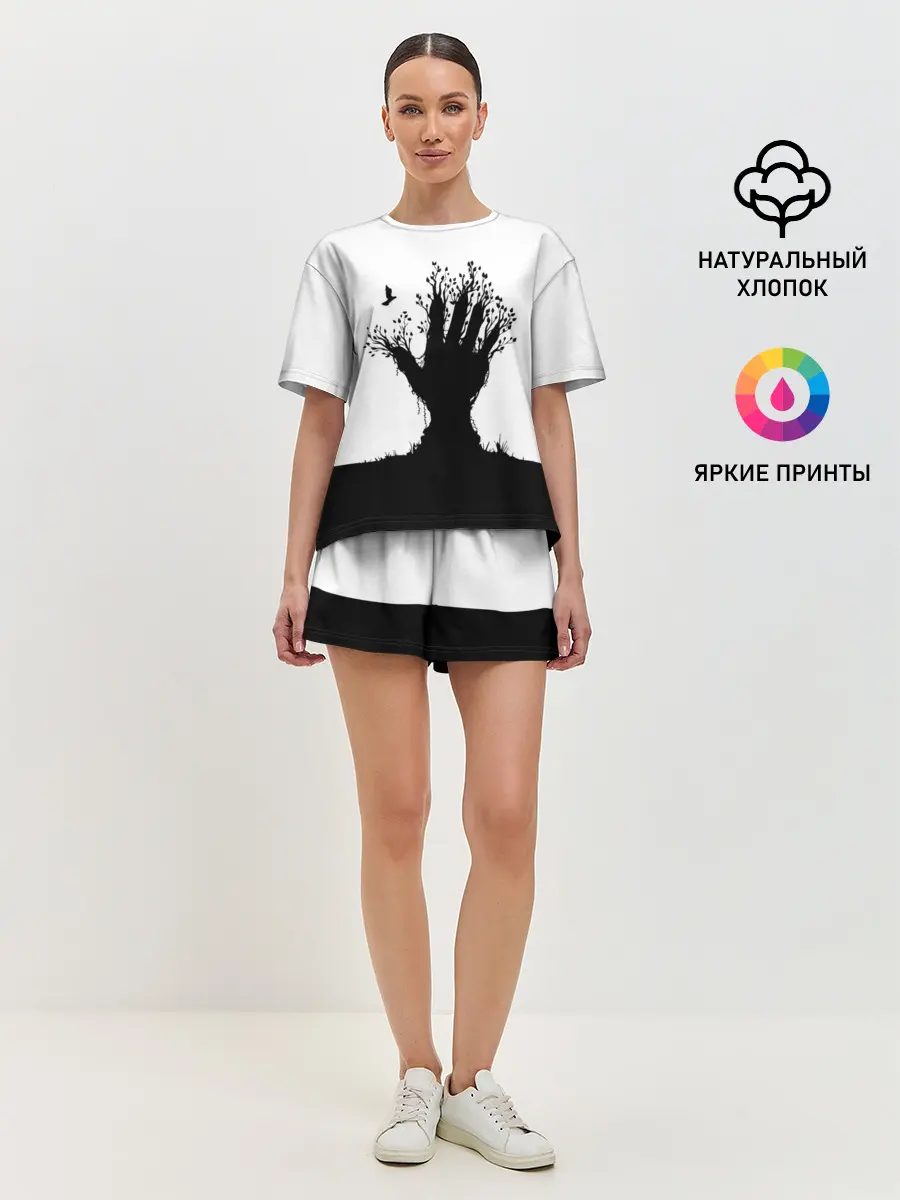 Женская пижама с шортами / Дерево