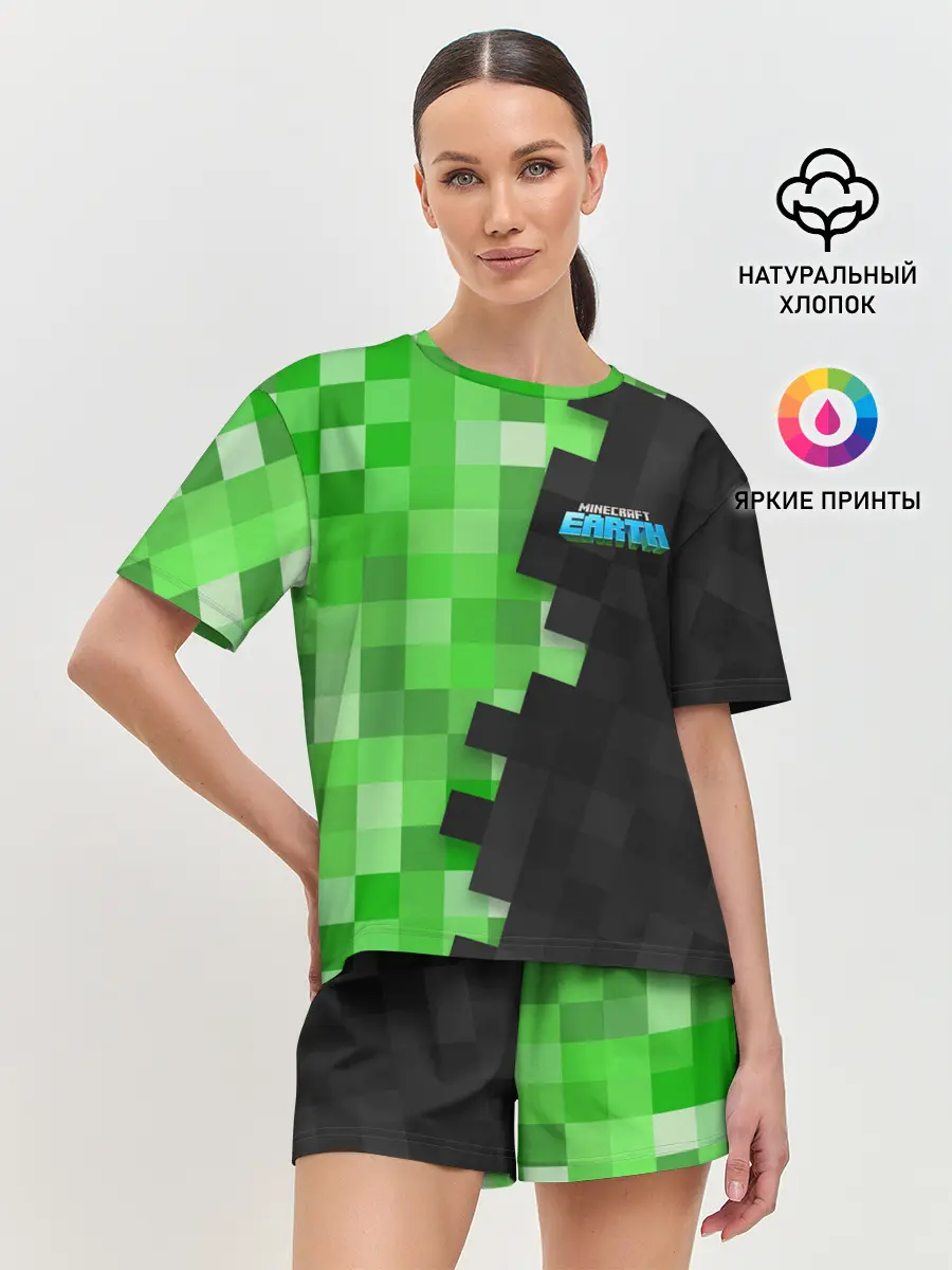 Женская пижама с шортами / Minecraft EARTH