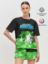 Женская пижама с шортами / Minecraft EARTH - Котик