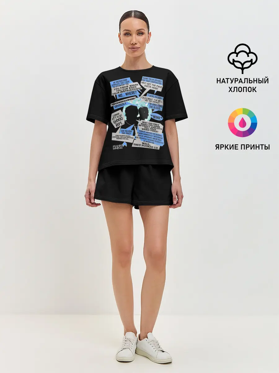 Женская пижама с шортами / Detroit fan art