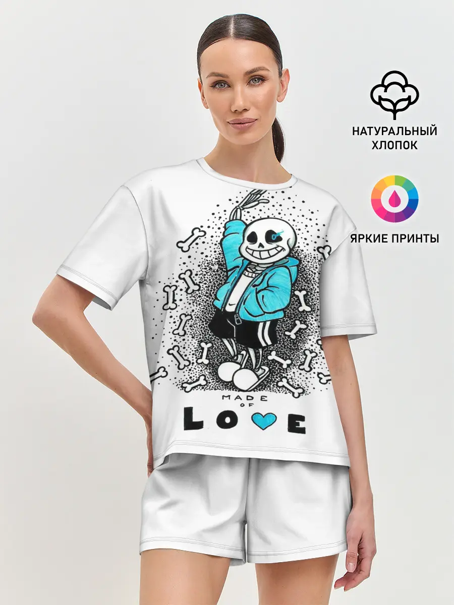 Женская пижама с шортами / Made of love