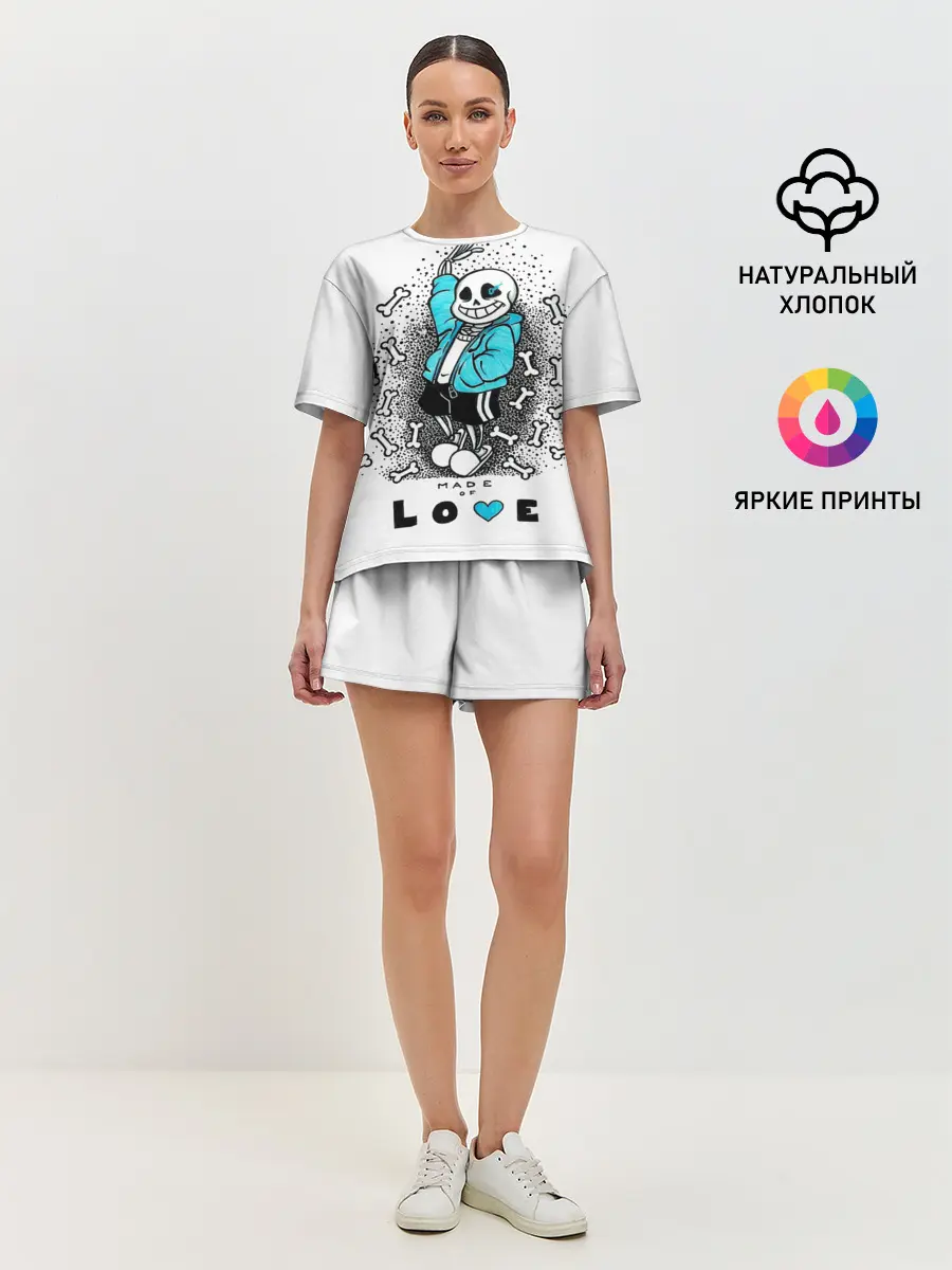 Женская пижама с шортами / Made of love