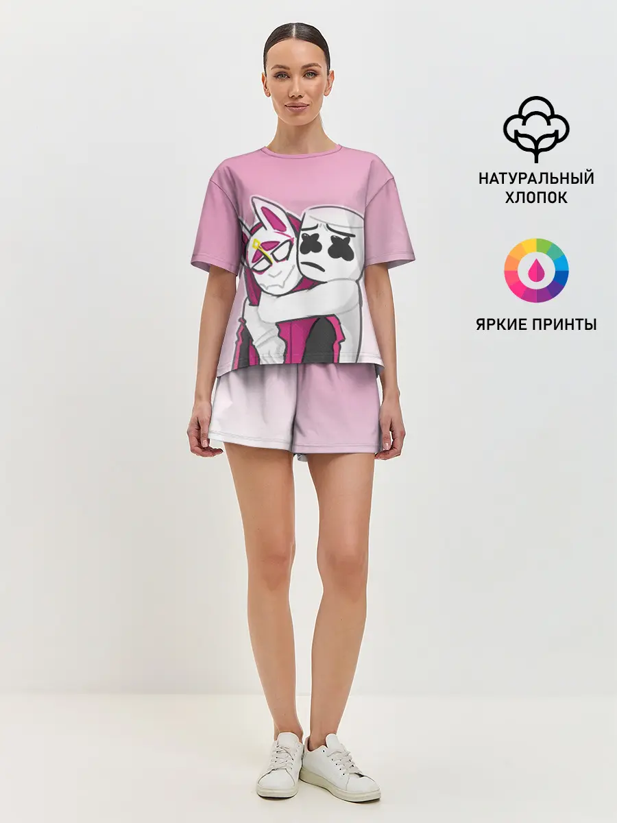 Женская пижама с шортами / Fortnite Marshmello