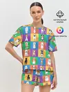 Женская пижама с шортами / Забавные собаки