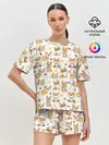 Женская пижама с шортами / Вельш корги пемброк