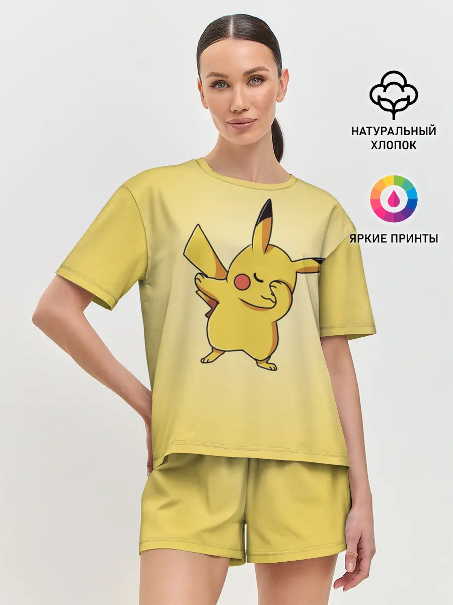 Женская пижама с шортами / Pikachu Pika Pika