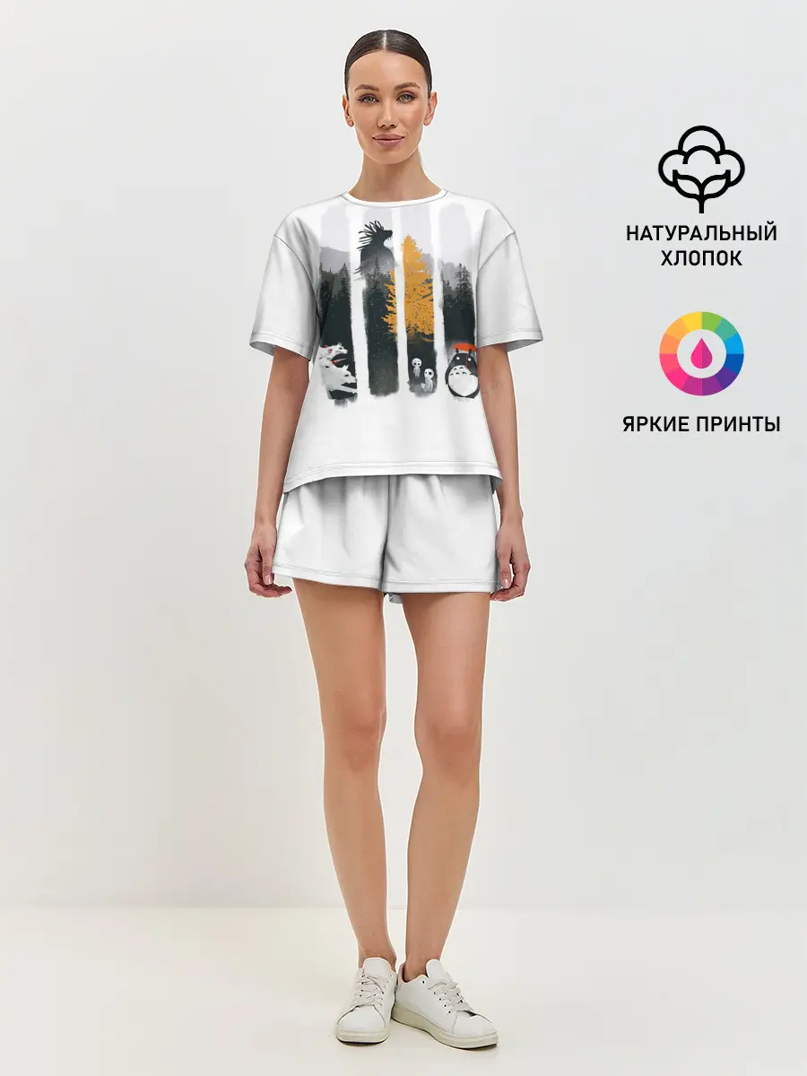 Женская пижама с шортами / Четыре хранителя леса