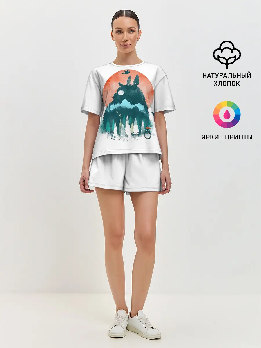 Женская пижама с шортами / Силуэт Тоторо