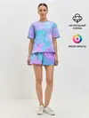 Женская пижама с шортами / Мрамор Tie Dye
