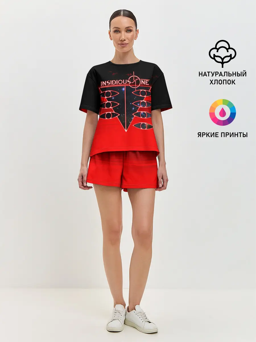 Женская пижама с шортами / Красный океан