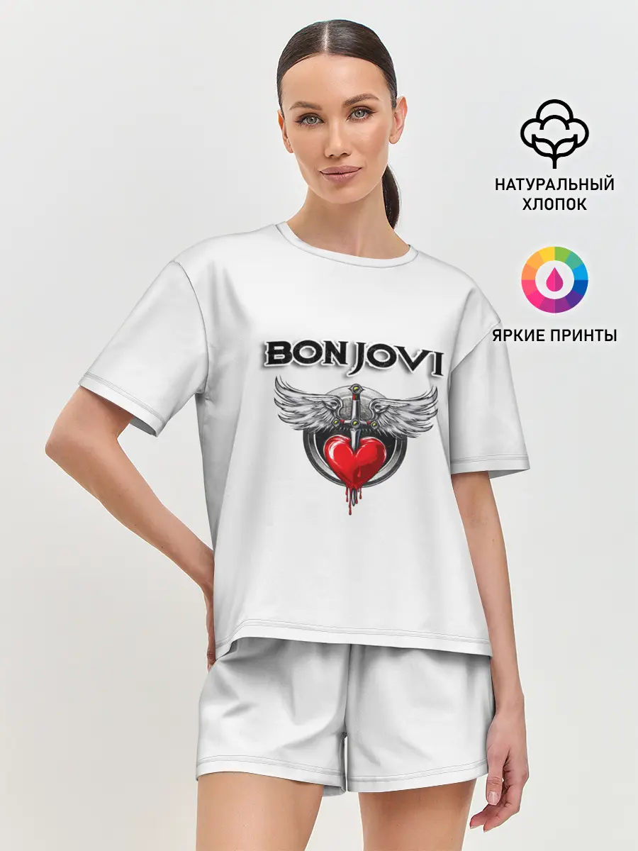 Женская пижама с шортами / Bon Jovi