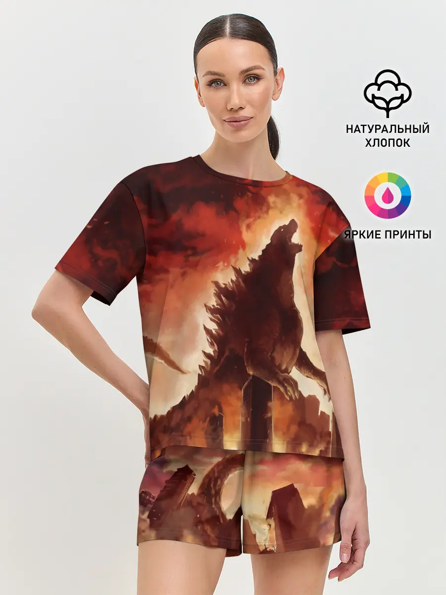 Женская пижама с шортами / GODZILLA