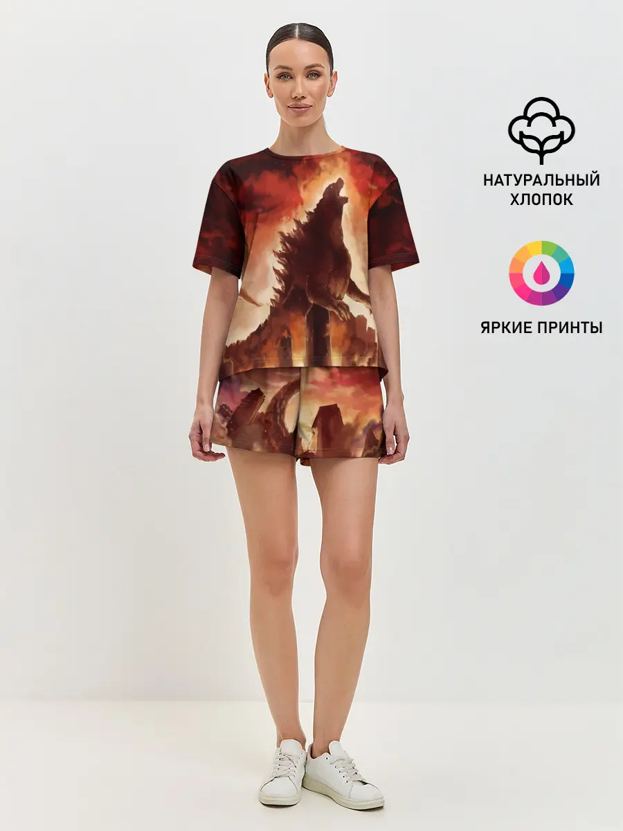 Женская пижама с шортами / GODZILLA