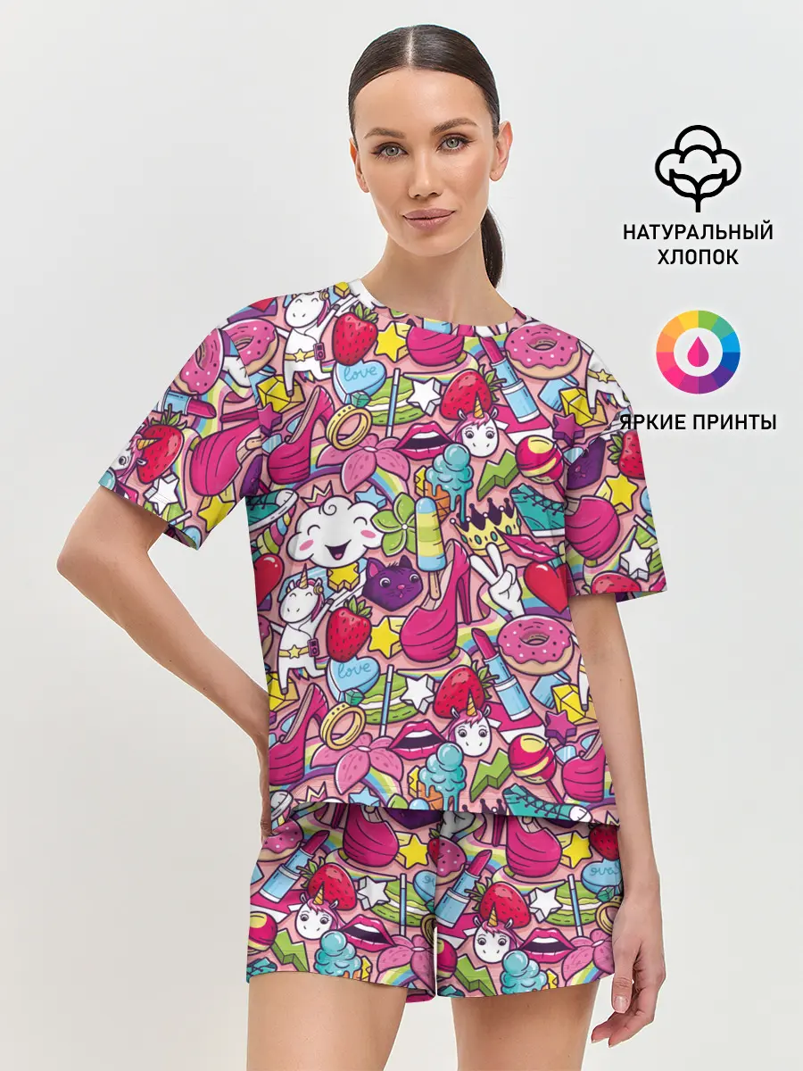 Женская пижама с шортами / Девчачьи радости