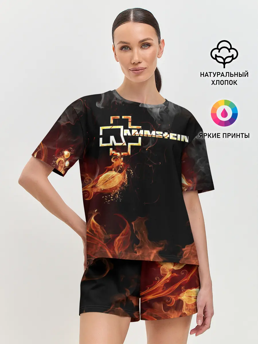 Женская пижама с шортами / Rammstein