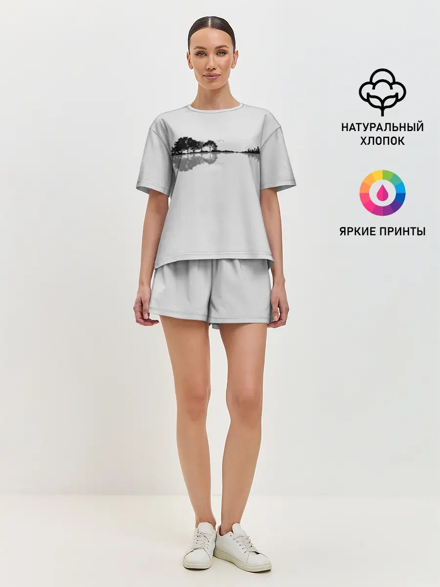 Женская пижама с шортами / Nature Guitar