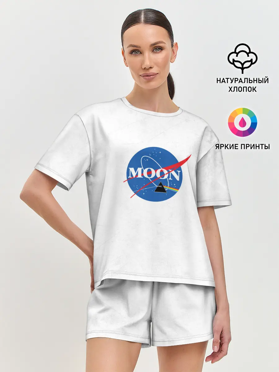 Женская пижама с шортами / Moon Pink Floyd