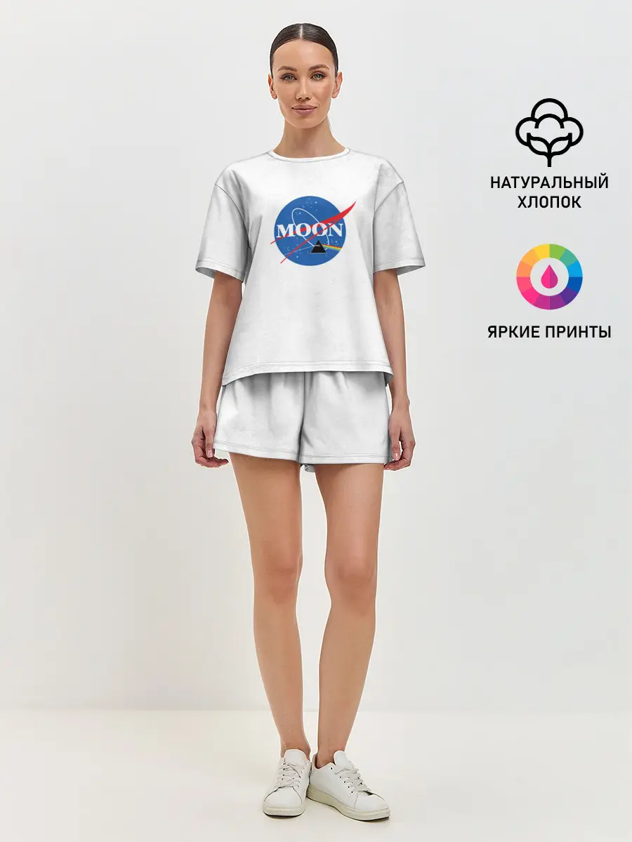 Женская пижама с шортами / Moon Pink Floyd
